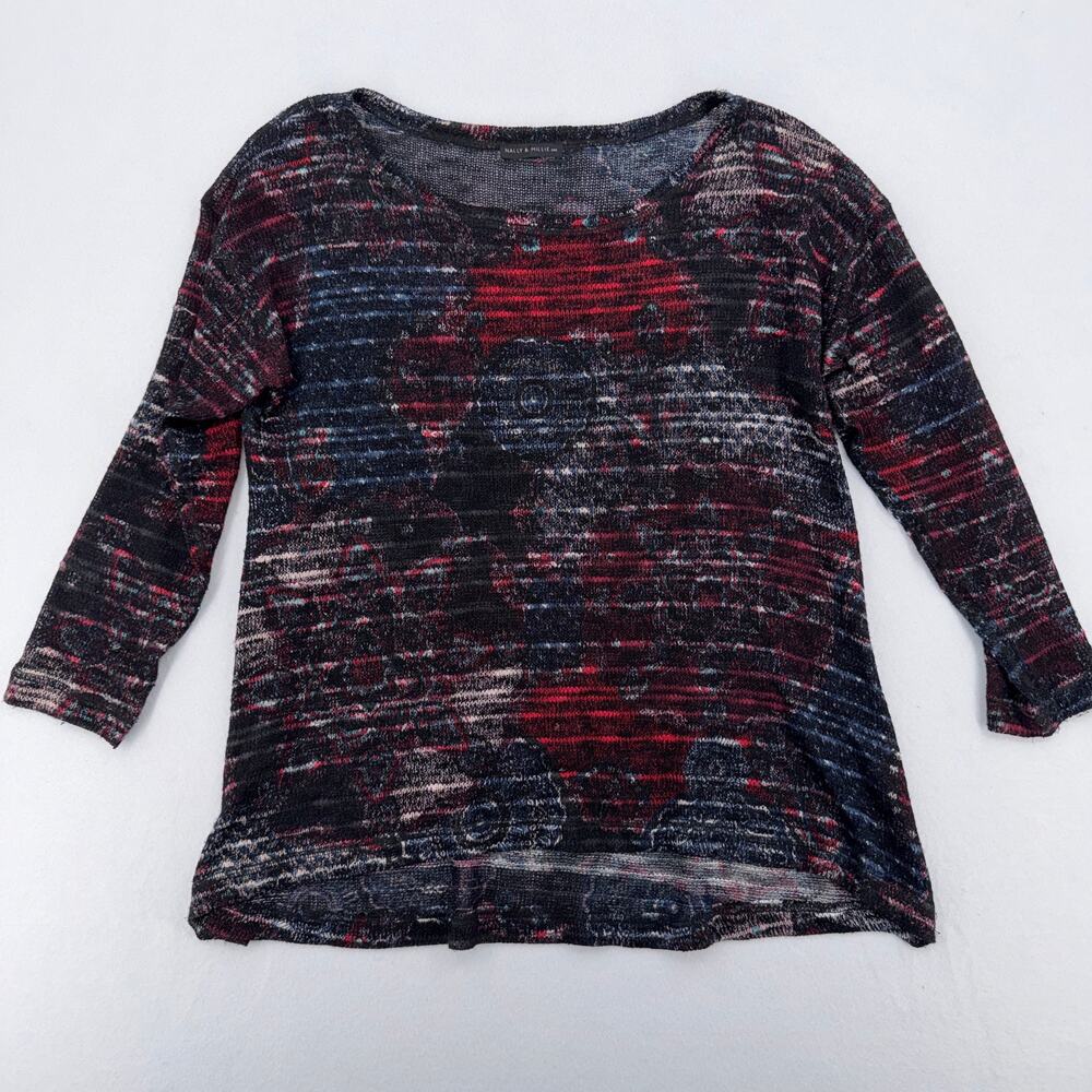 Nally & Millie Women's Multicolor Open Knit Lightweight Sweater Size L